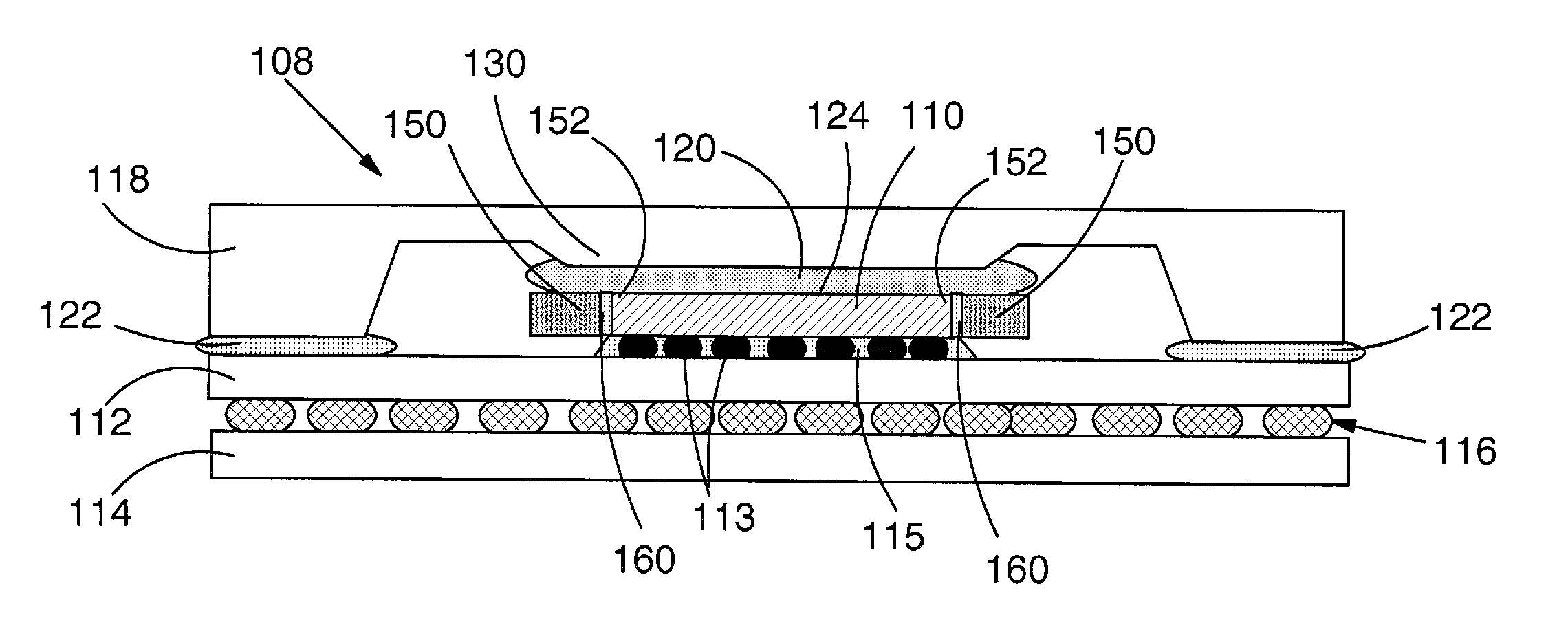 Chip package having chip extension and method