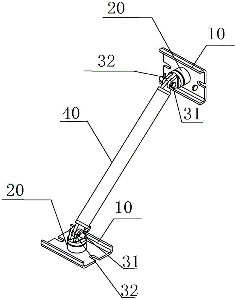 Rotating joint connecting device for prefabricated component inclined strut and application method