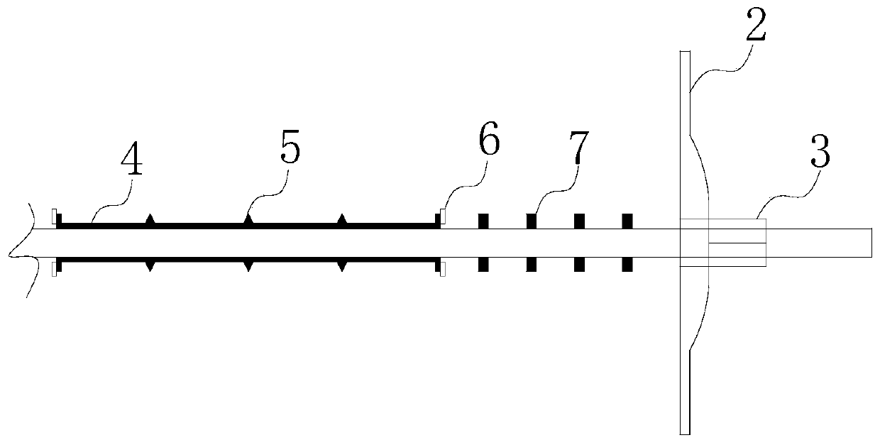 Multi-section anchoring automatic yielding anchor rod and anchoring method