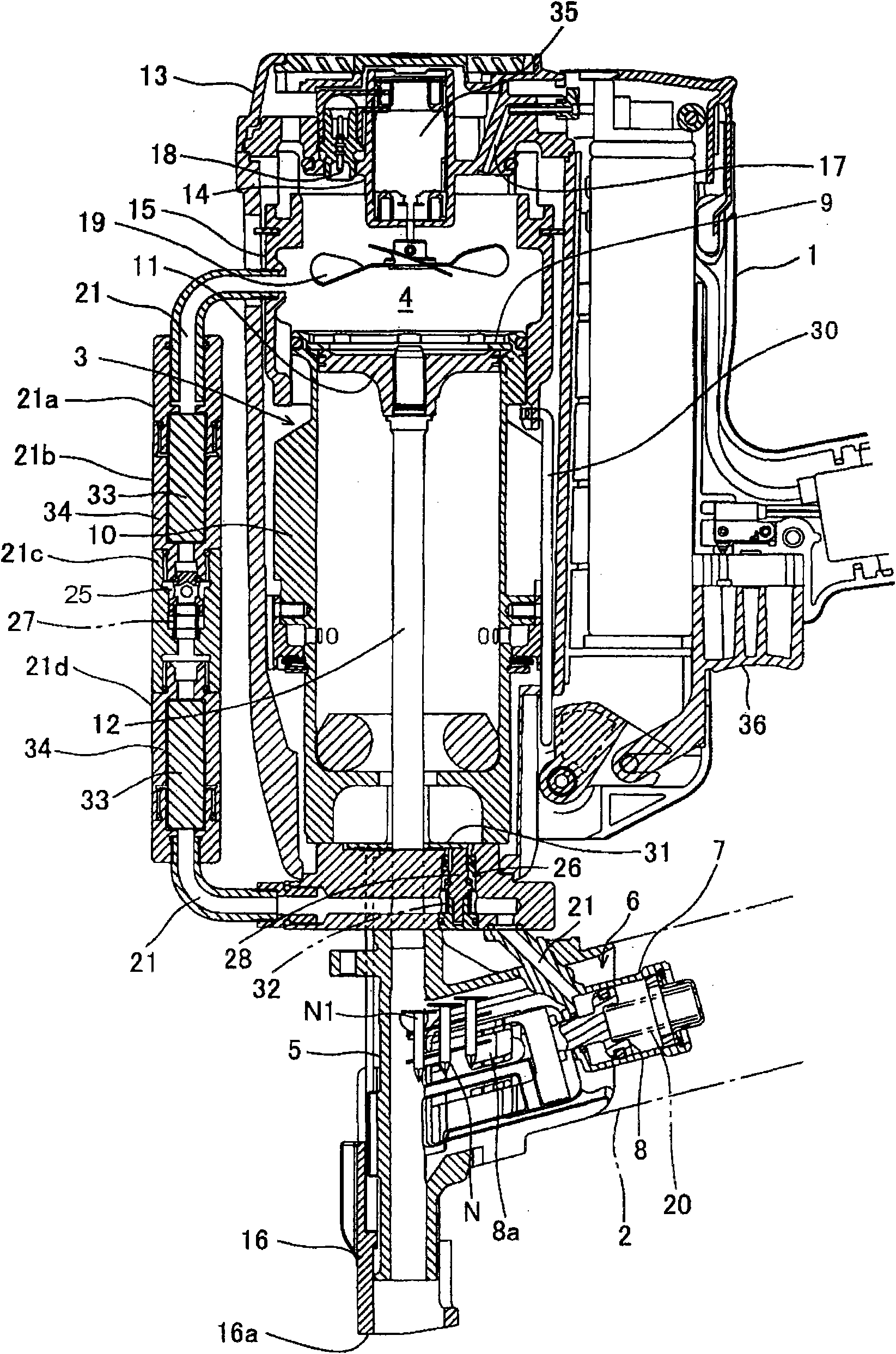 Gas combustion type knock tool