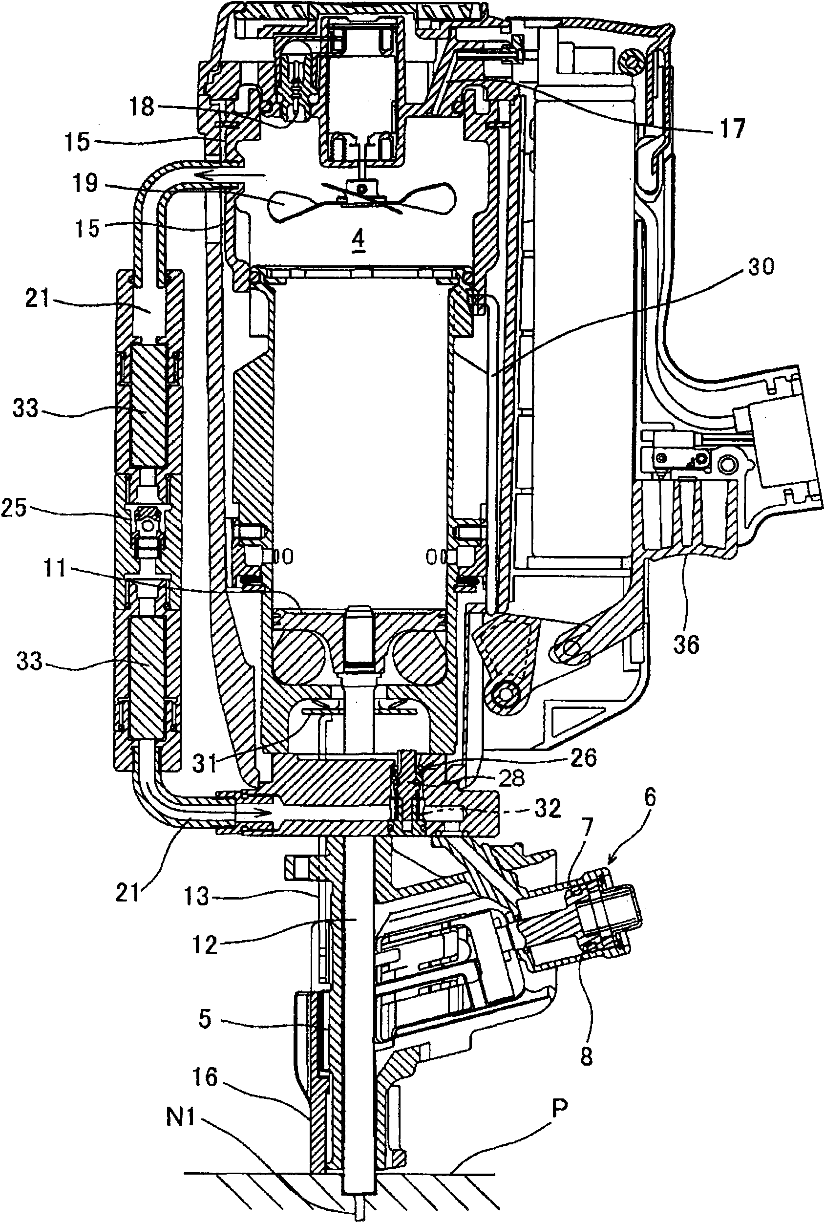 Gas combustion type knock tool