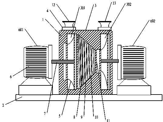 Double-motor two-stage boosting centrifugal pump