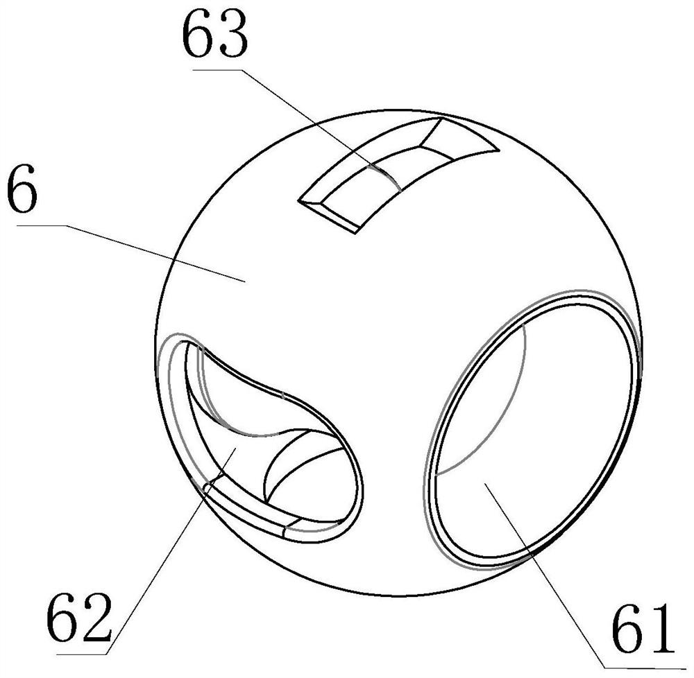 Flow control valve with three-way ball