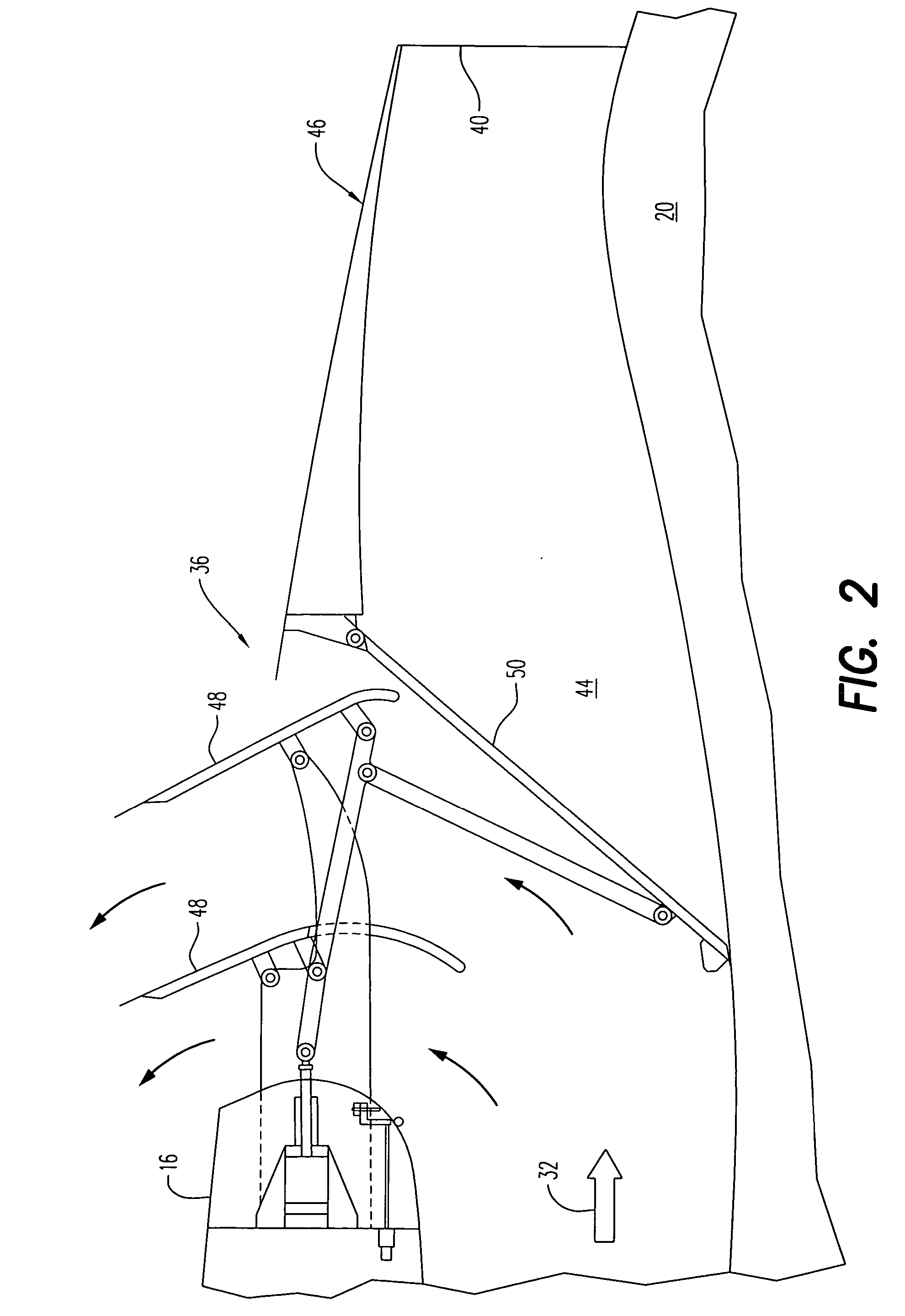 Turbofan core thrust spoiler