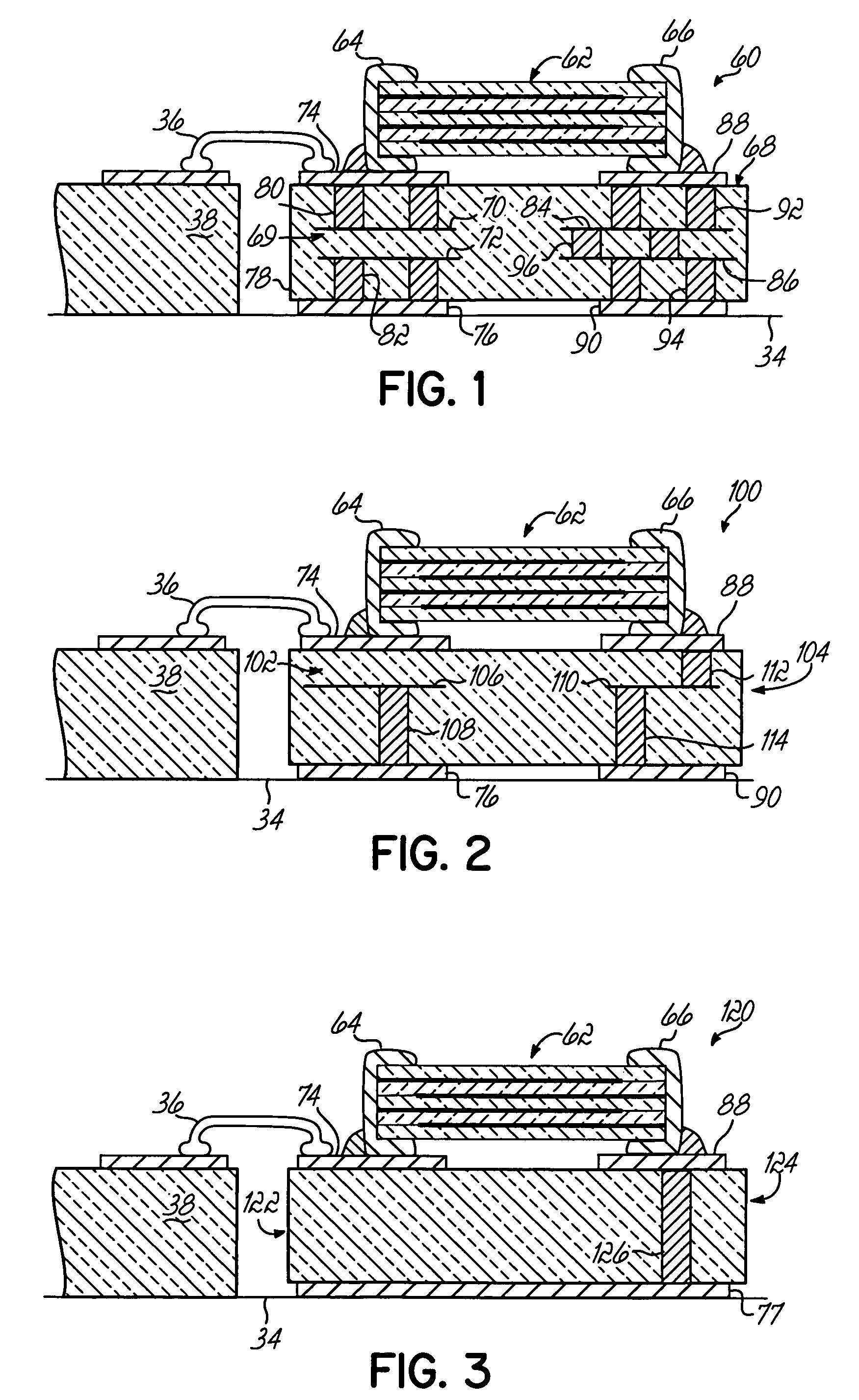 Combined multilayer and single-layer capacitor for wirebonding