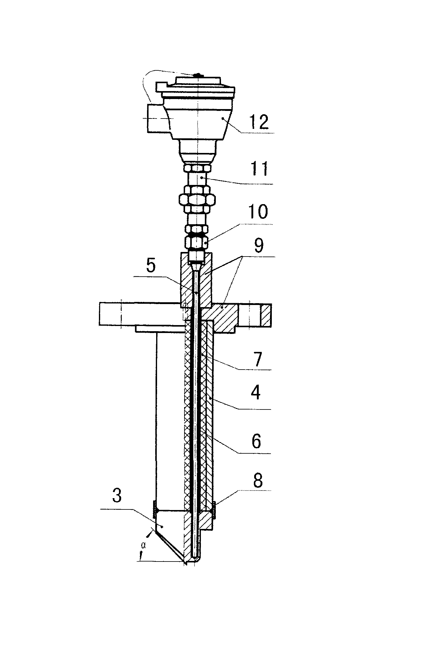 Pyrolysis furnace COT thermocouple anti-degrading and anti-coking sleeve pipe