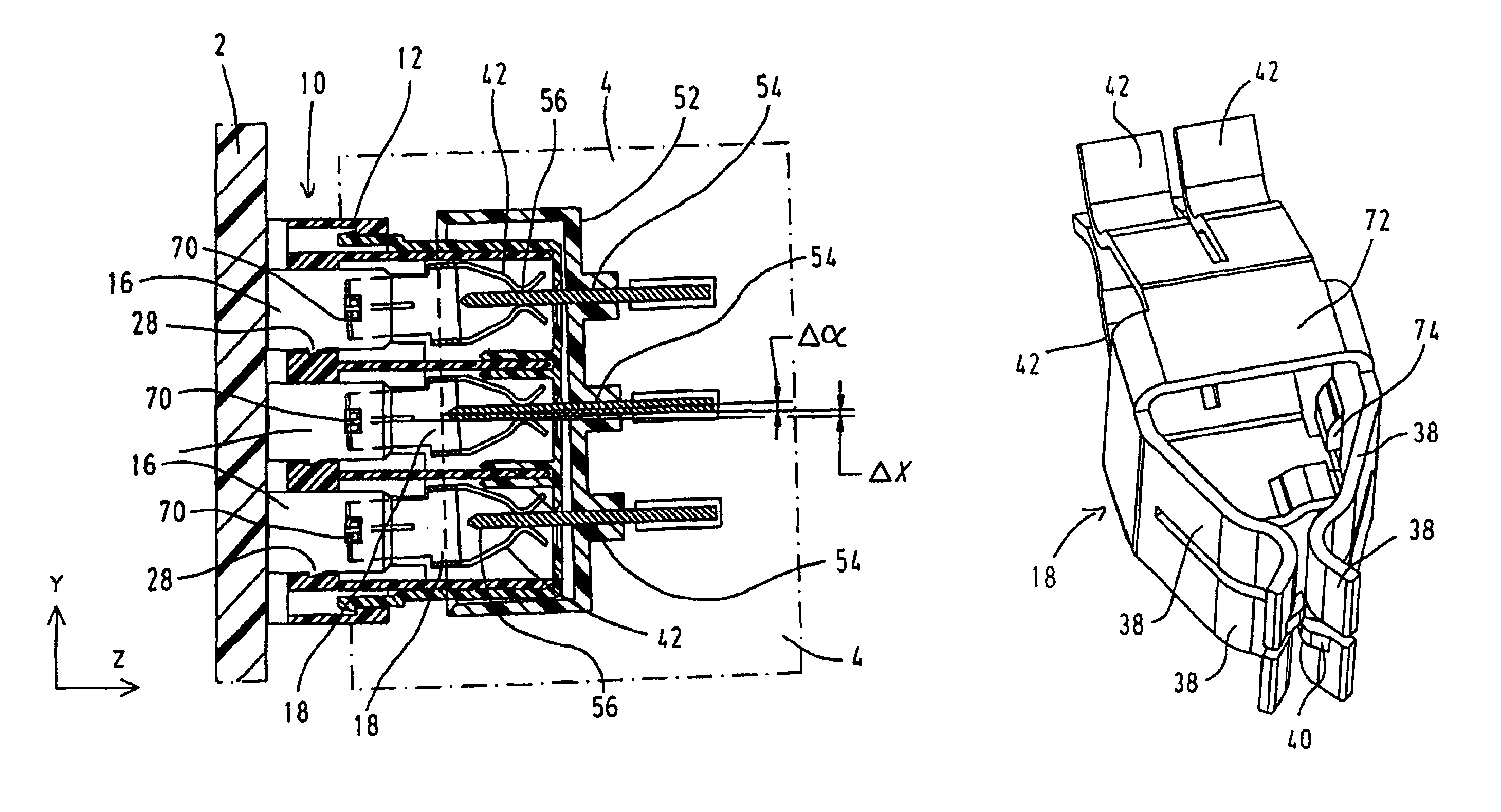 Plug connector, consisting of a plug-in jack and a plug part