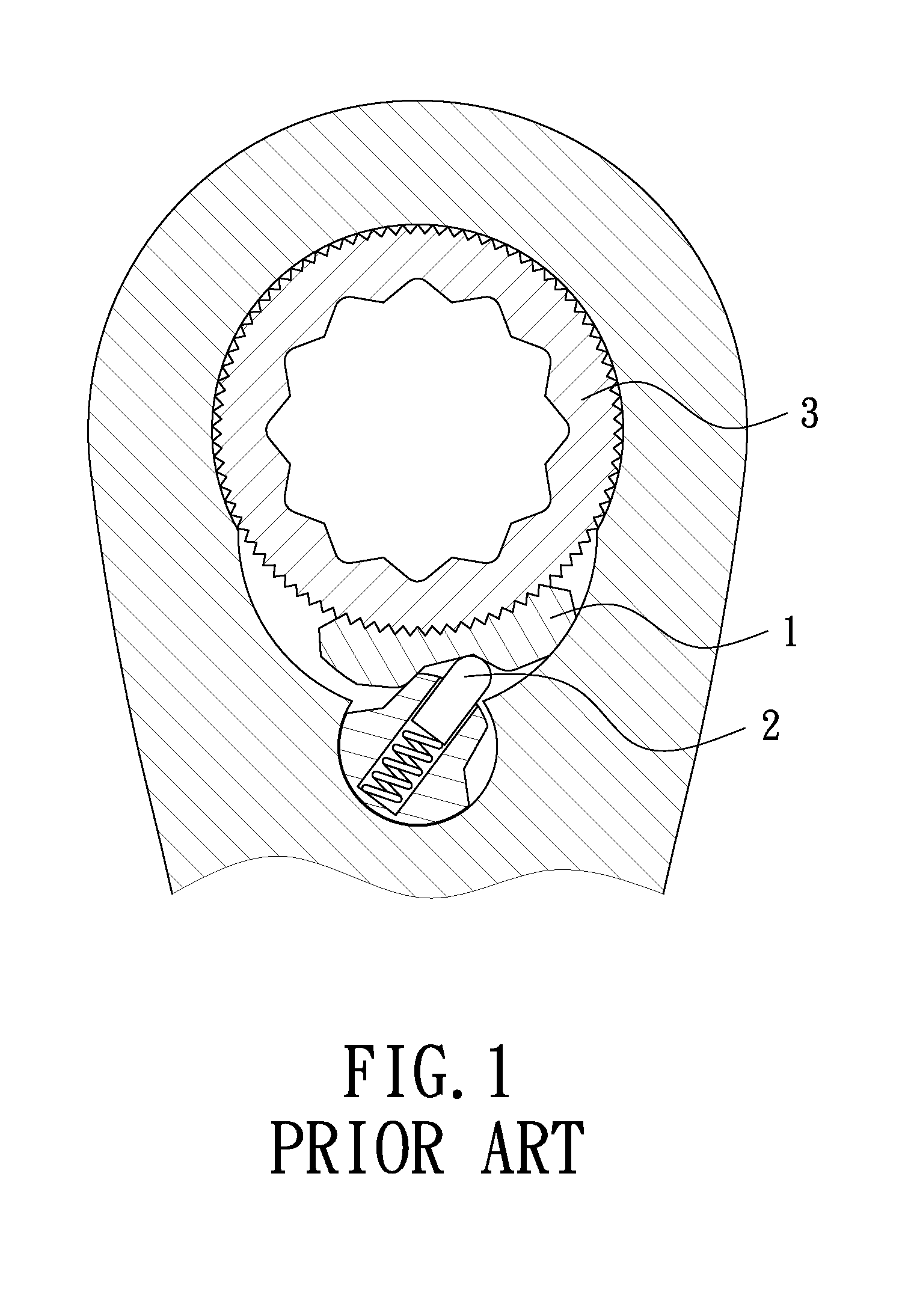 Ratchet wrench able to automatically adjust engaging tooth number according to extent of torsion