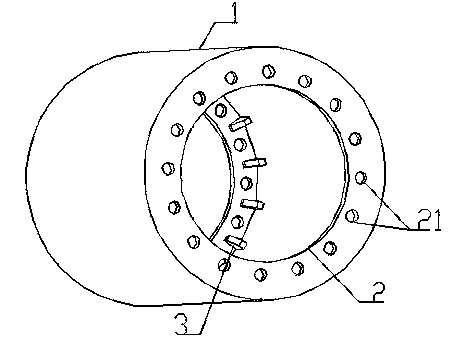 Communication tower body with inner flanges