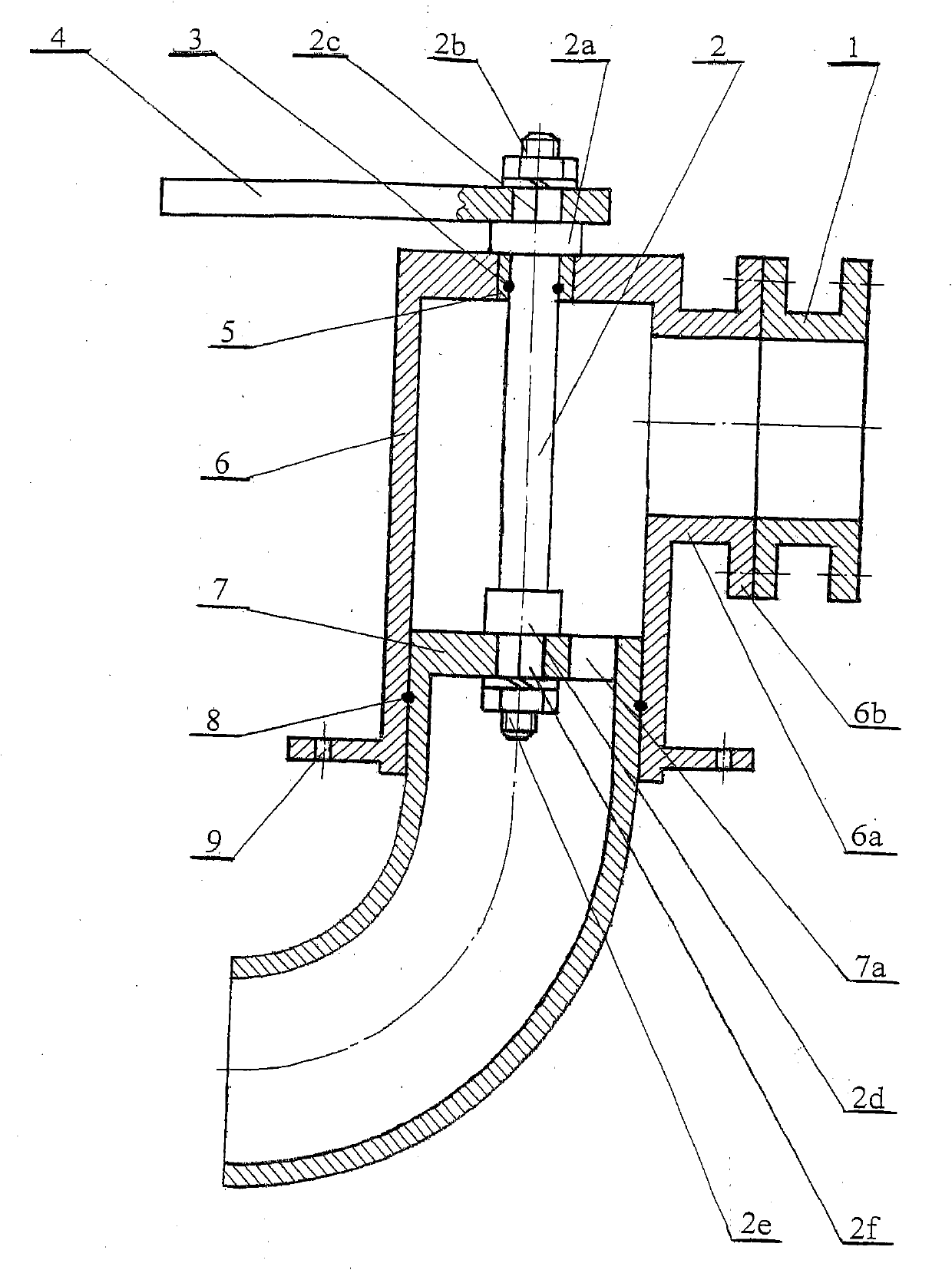 Rudderless course control device for ship