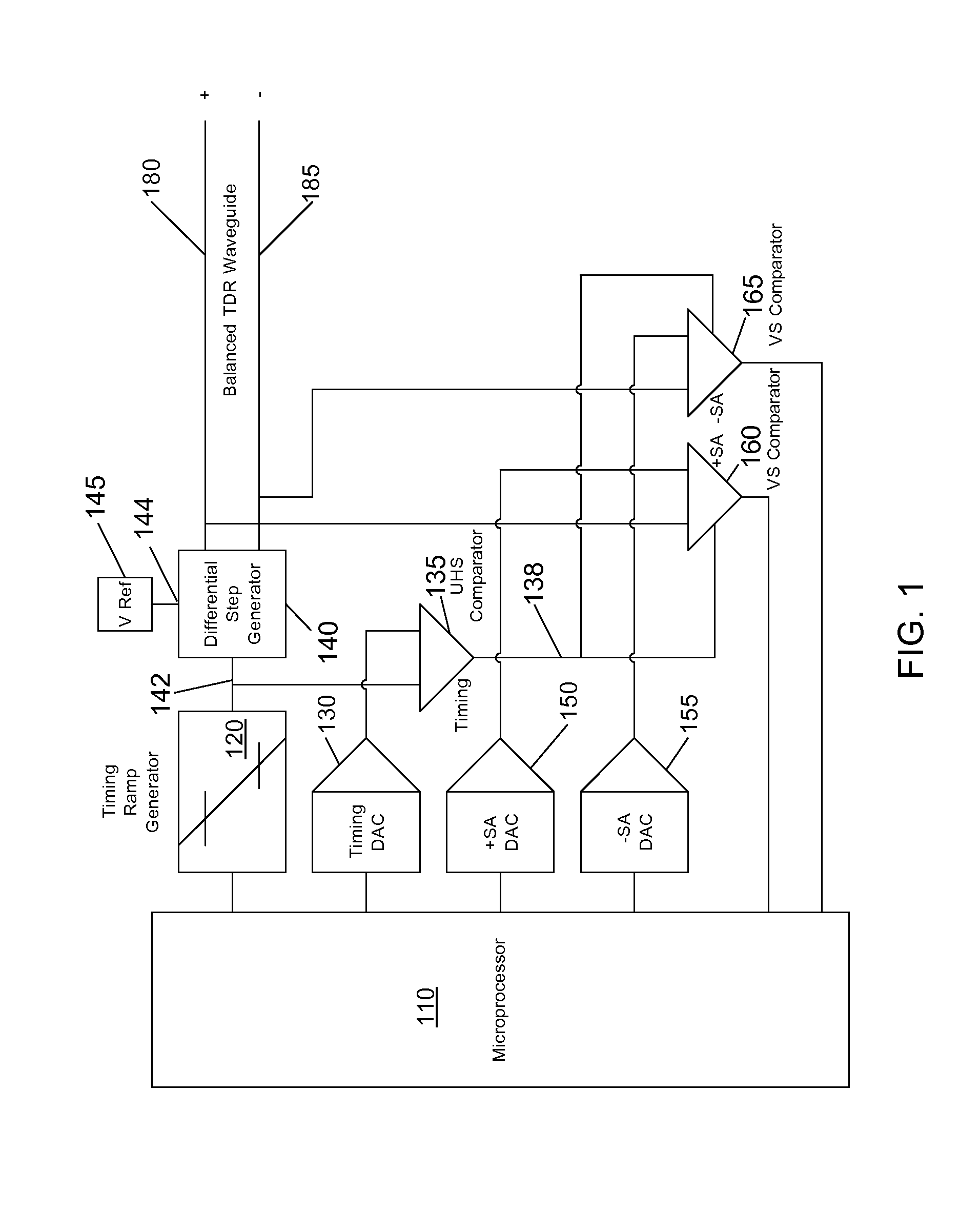 Balanced two-conductor time domain reflectometer