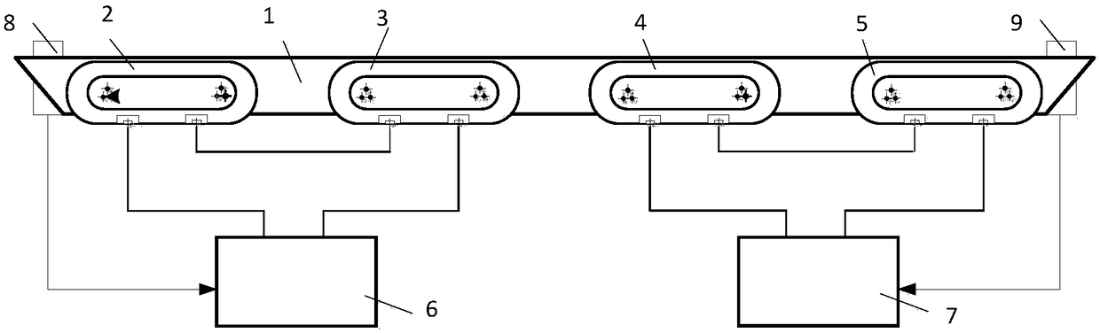 Medium-low-speed magnetic levitation train suspension redundancy control system