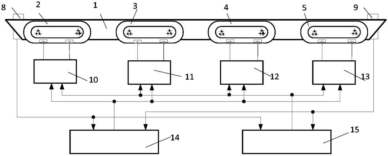 Medium-low-speed magnetic levitation train suspension redundancy control system