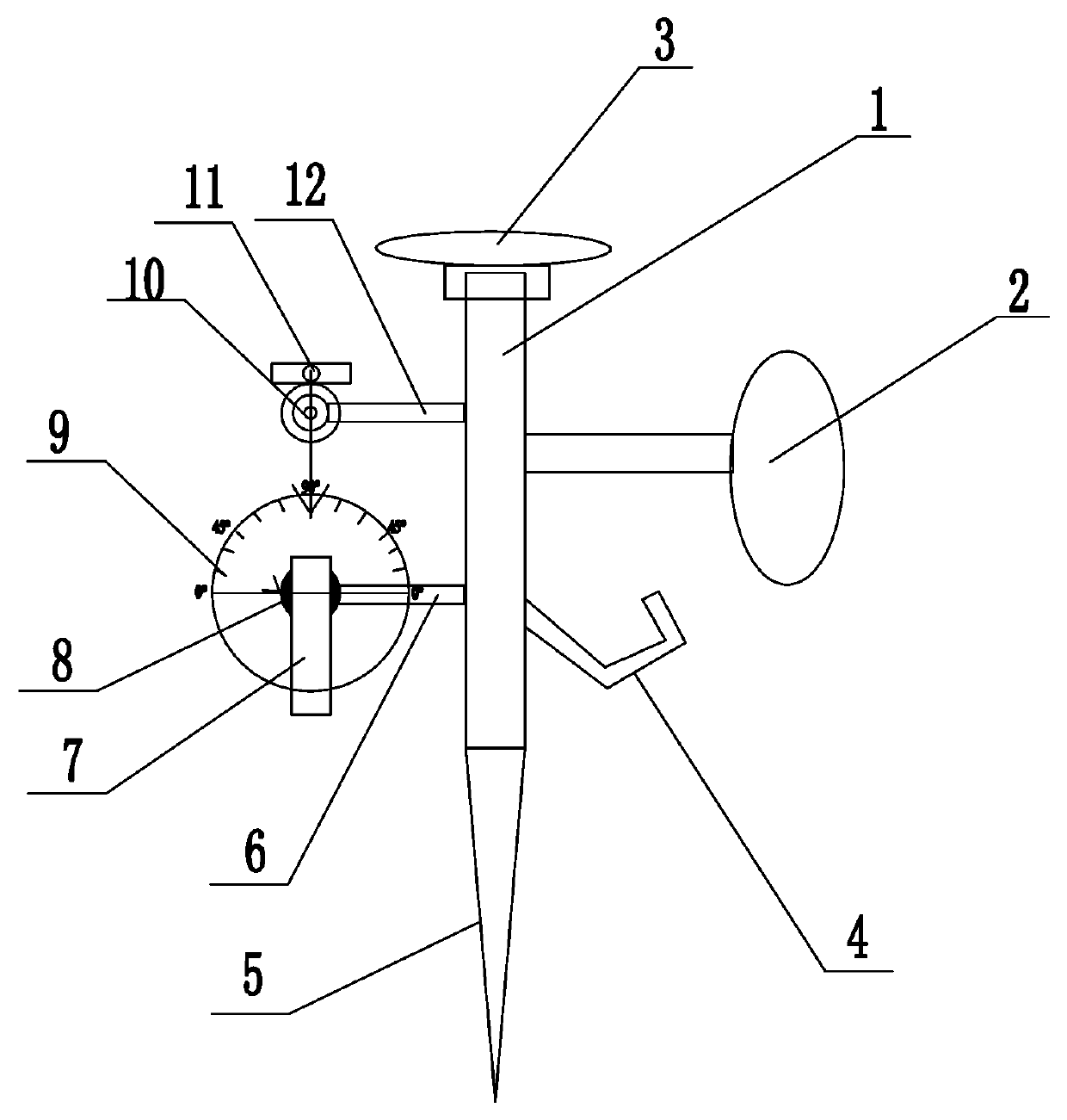 A wall-mounted orientation fixing device for measuring electrodes and its measuring method