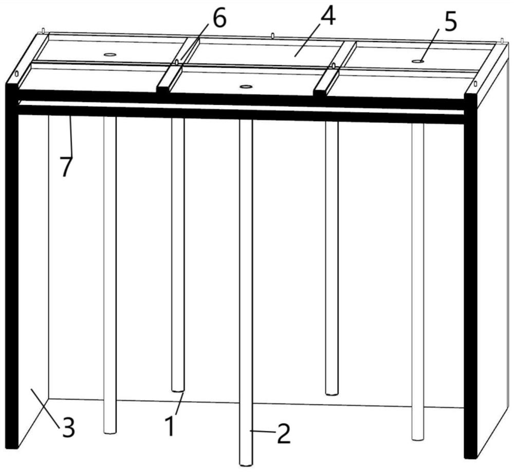 Power transmission tower foundation structure and construction method