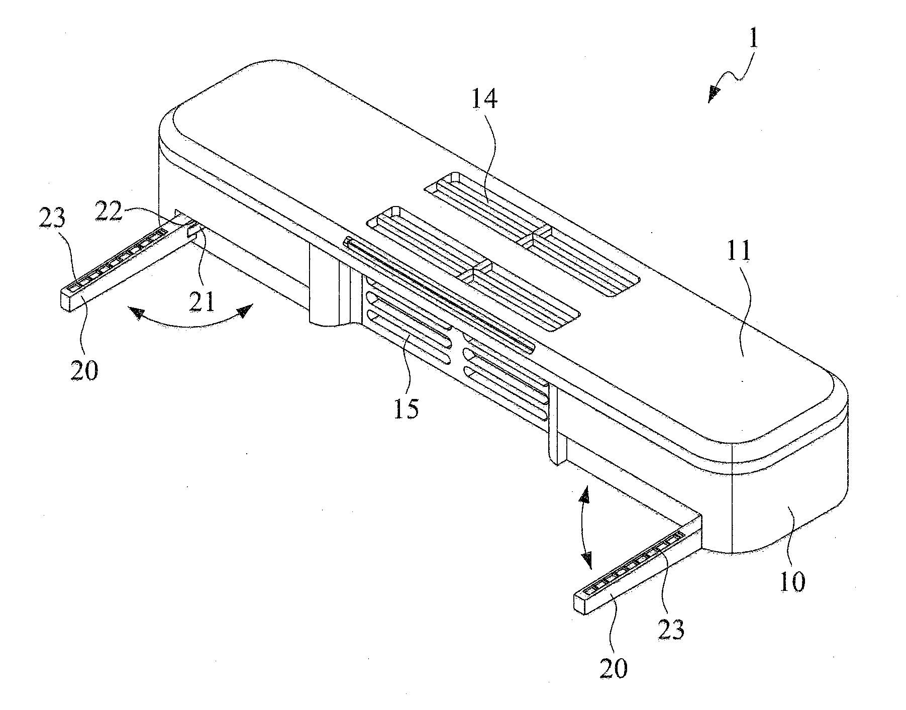 Portable heat dissipation device with cross flow fan