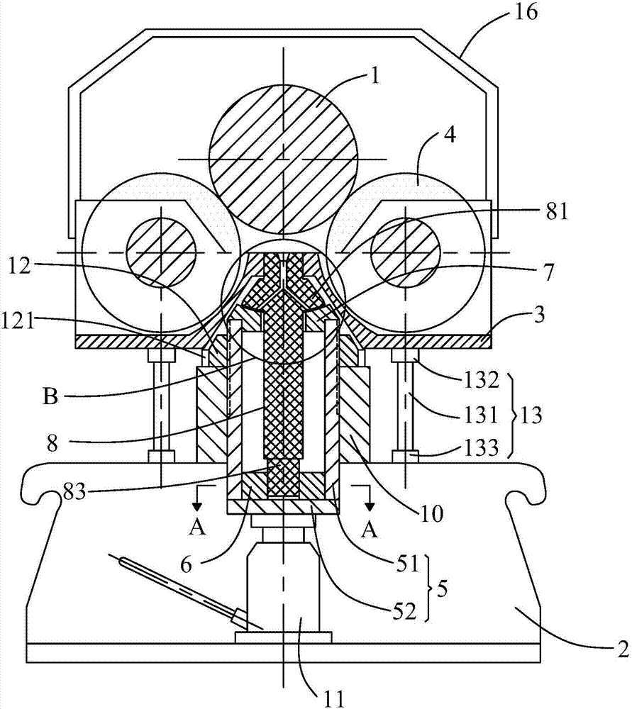 Turbine rotor roller bracket