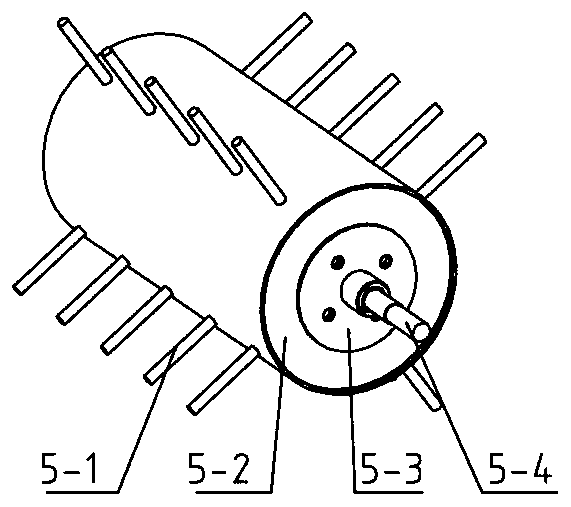 Bridge-crossing multi-tangential-flow threshing device of combine harvester