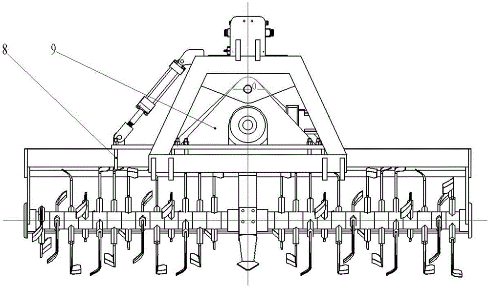 Rotary cultivator with automatic leveling function and leveling method thereof