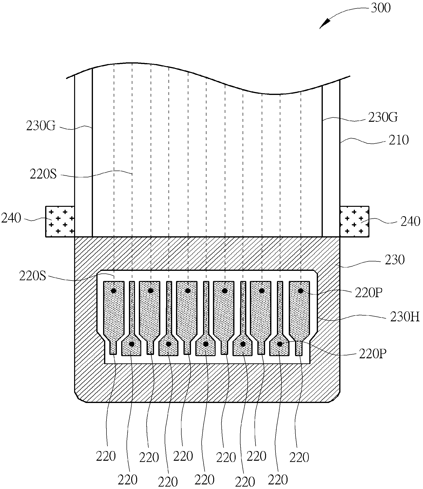 Connection structure of electronic device