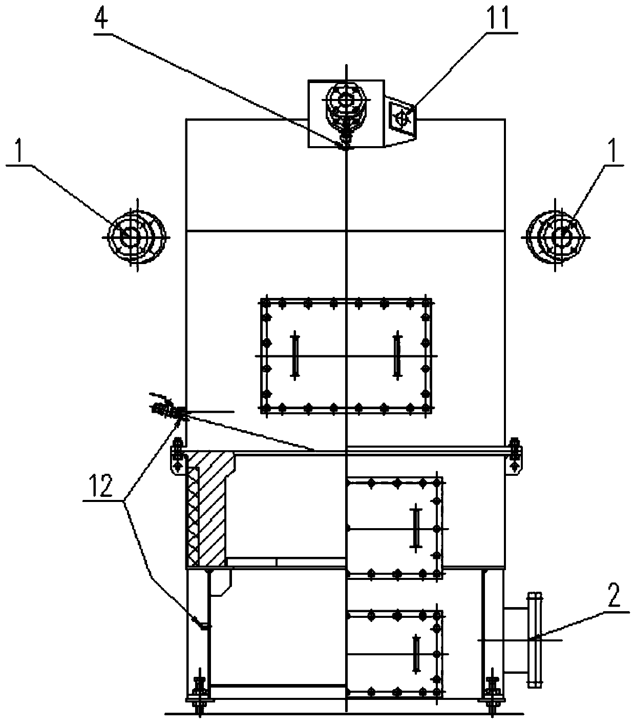 Flat dispersion flame low NOx gas heat storage combustion device