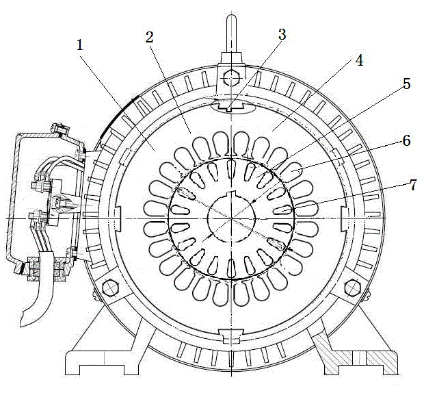 Super-energy-saving 2200w dipolar three-phase asynchronous motor