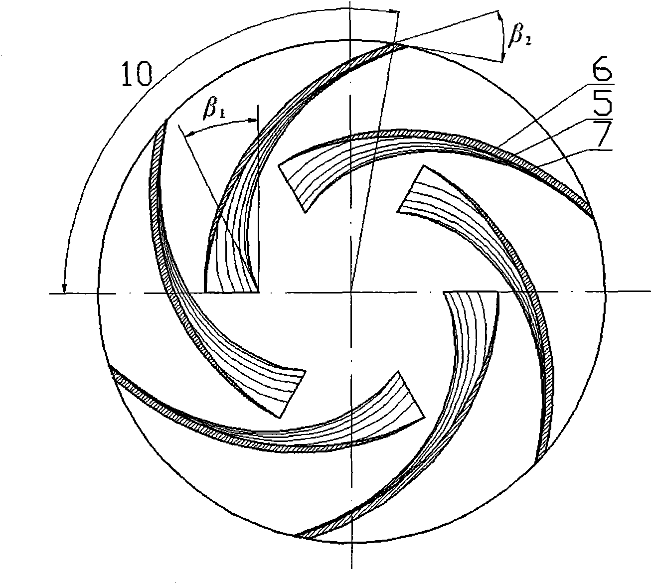 Four working condition-point hydraulic design method of impeller of centrifugal pump