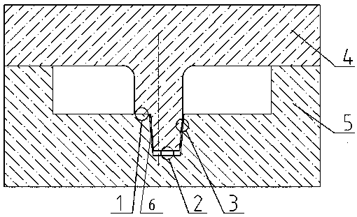 Air cylinder cover water draining sleeve water feeding hole sand core tenon and mounting technique thereof