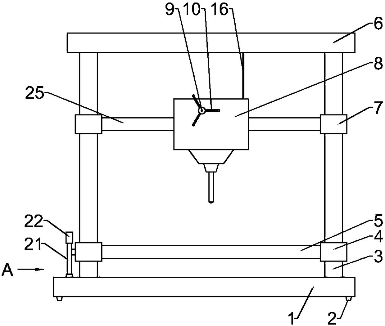 Drilling equipment used for machine parts