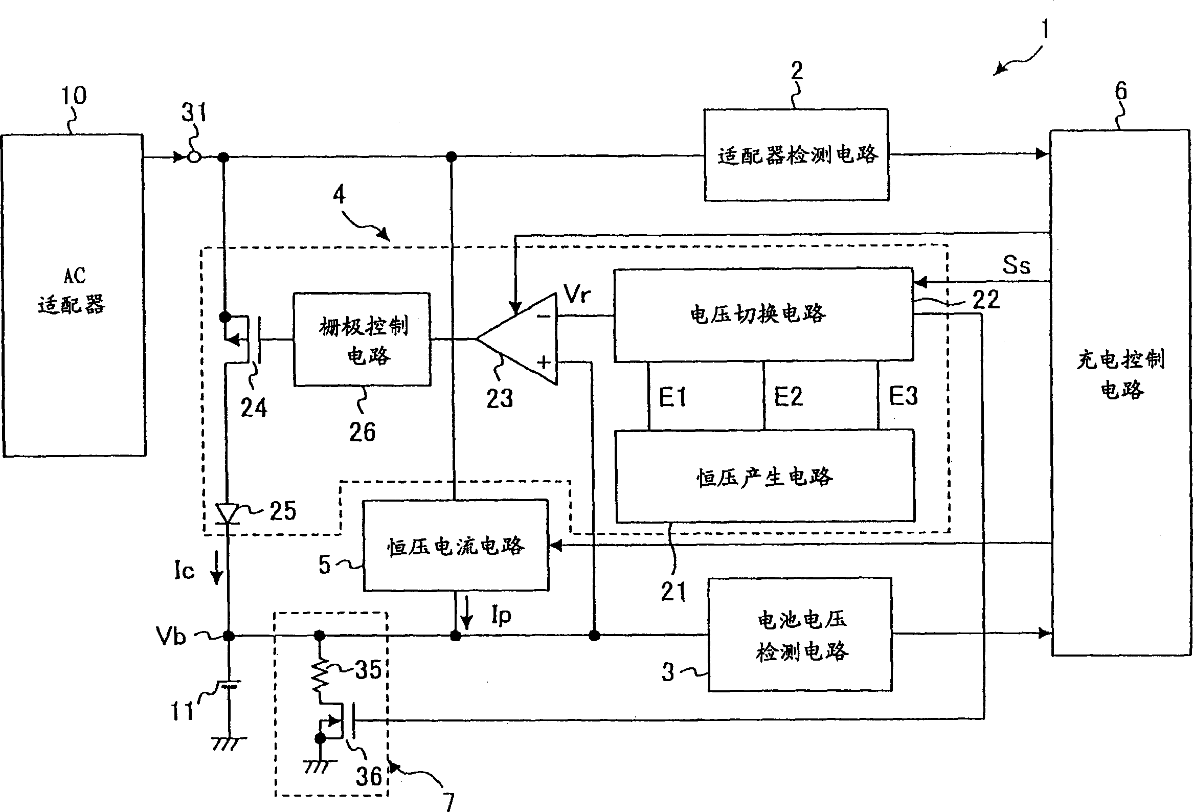 Charging circuit for secondary battery