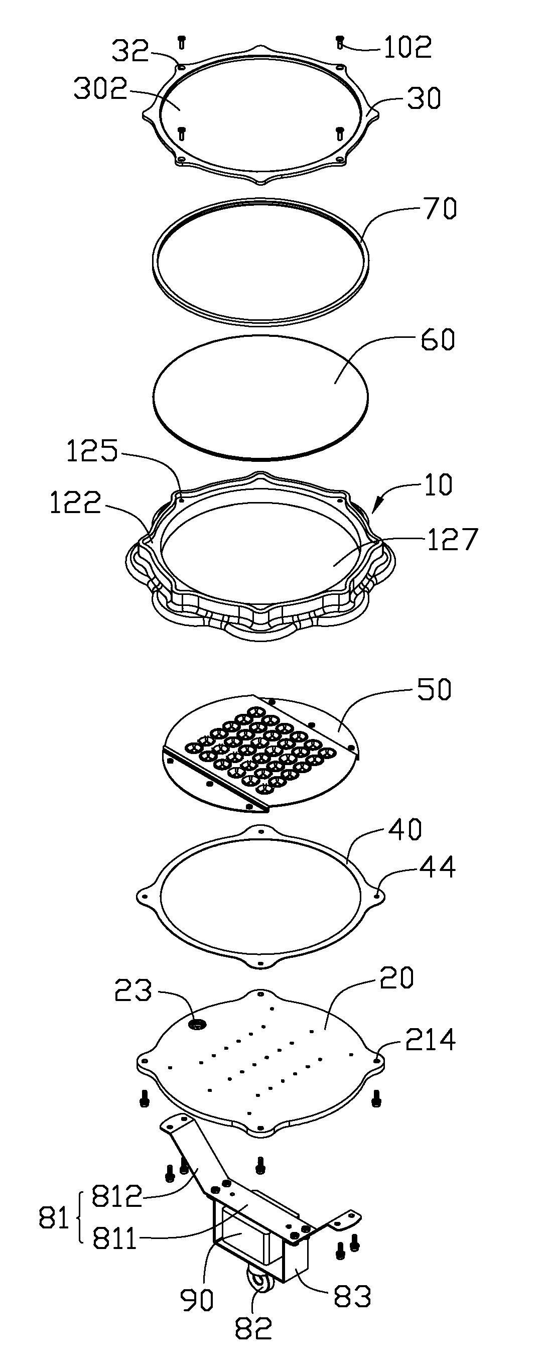 Compact LED lamp having heat dissipation structure