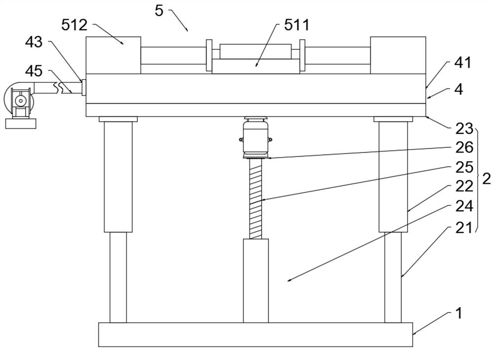 Automatic lifting type high-pressure blower adsorption platform