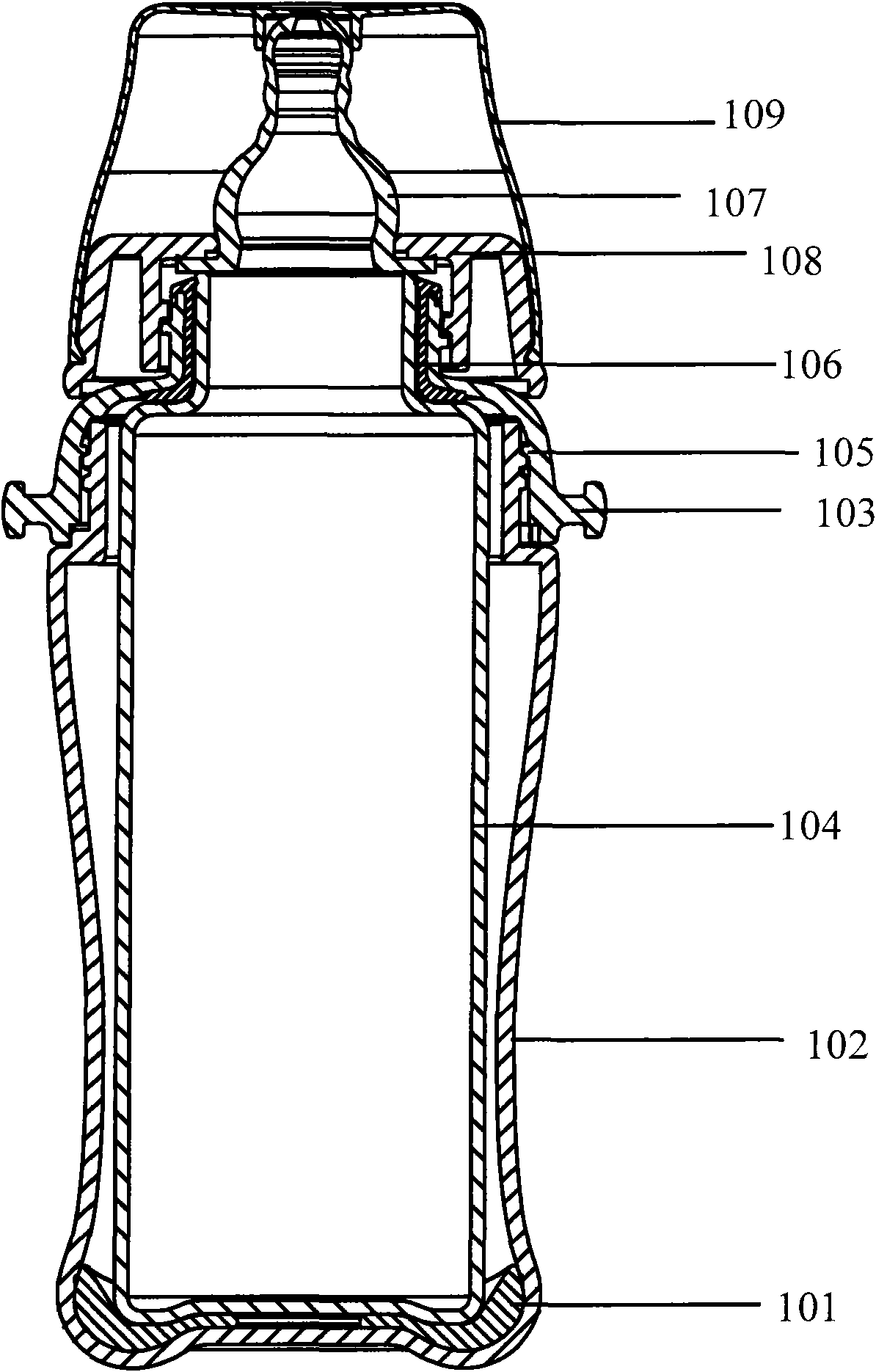 Safe glass drinking bottle