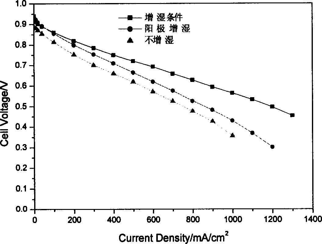 Process for preparing self-humidifying composite proton exchange film for fuel cell