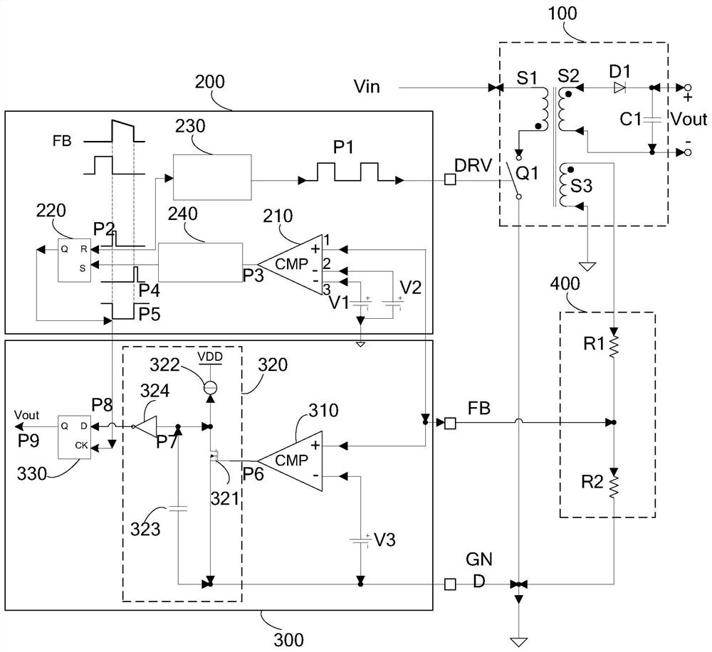 An output voltage detection circuit