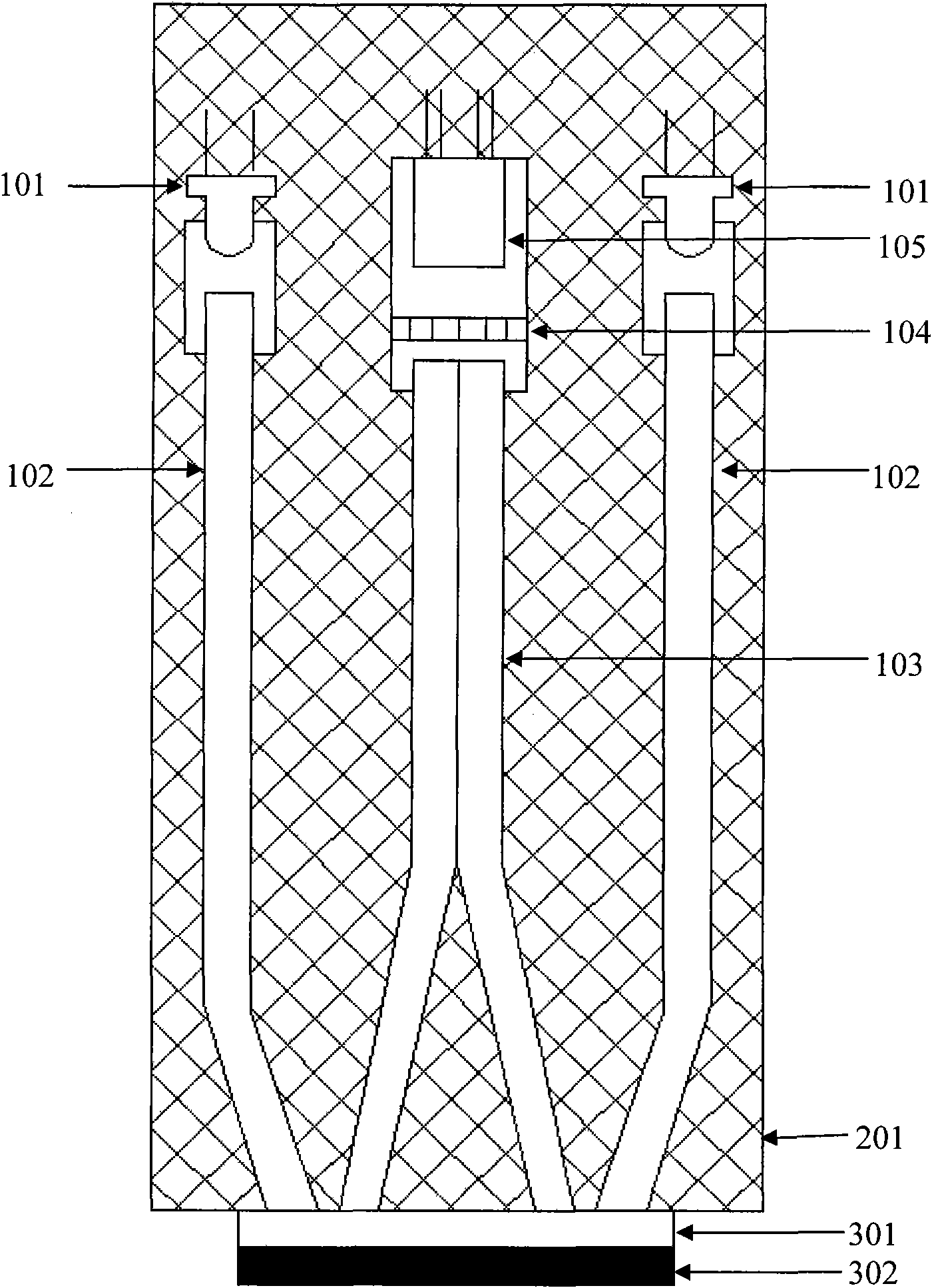 Multi-light path optical fiber fluorescent sensor