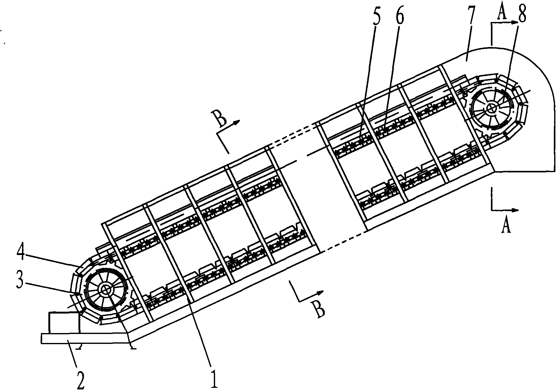 Heat direct reduced iron conveyor