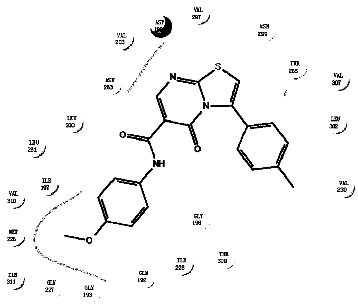 A novel thiazole drug molecule for hospital disinfection and its preparation method