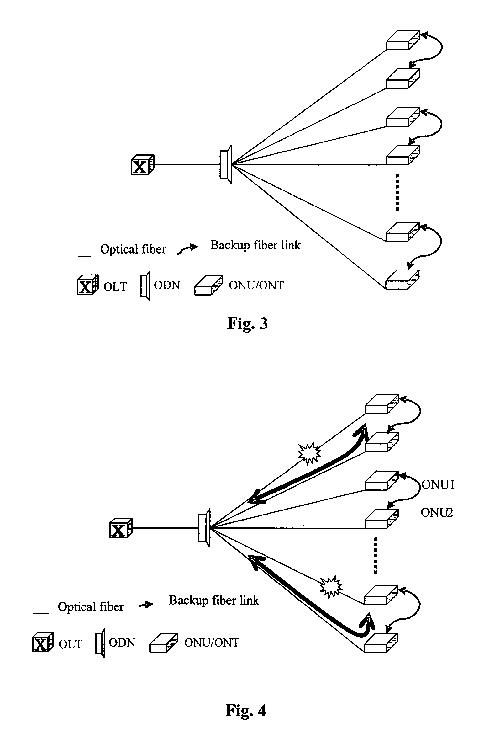 Passive Optical Network System and Method for Protecting the Services of the Same