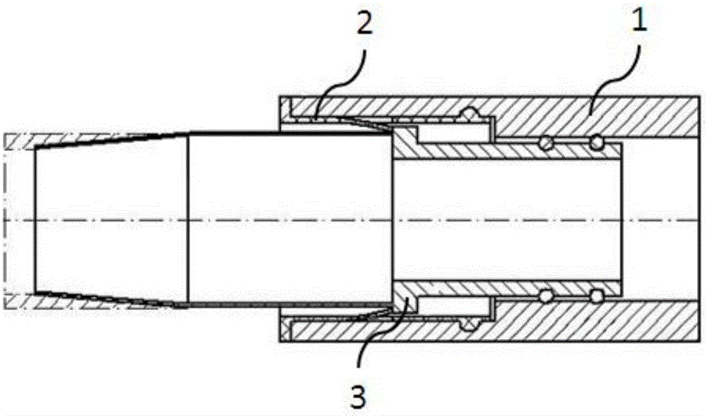 Rapid inserting connector for oil pipe and mounting and dismounting methods for rapid inserting connector