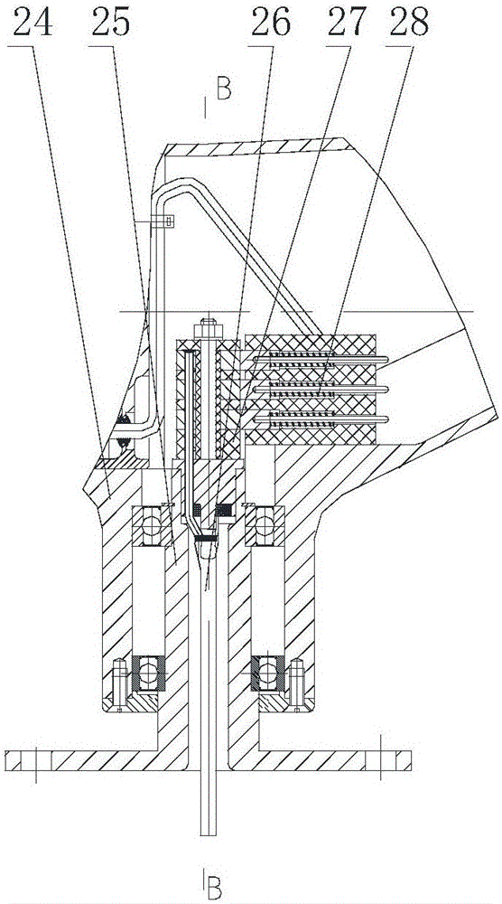 Outgoing cable twisting-off prevention device of miniature horizontal shaft wind generating set