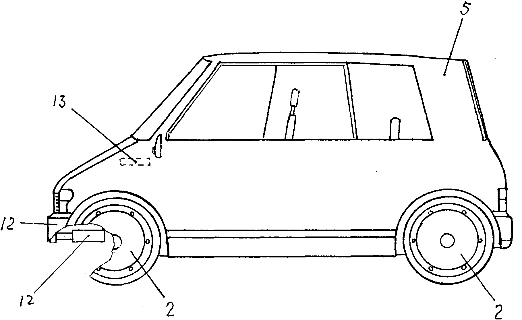 Rim-combined rim motor-driven ultra-miniature electric sedan