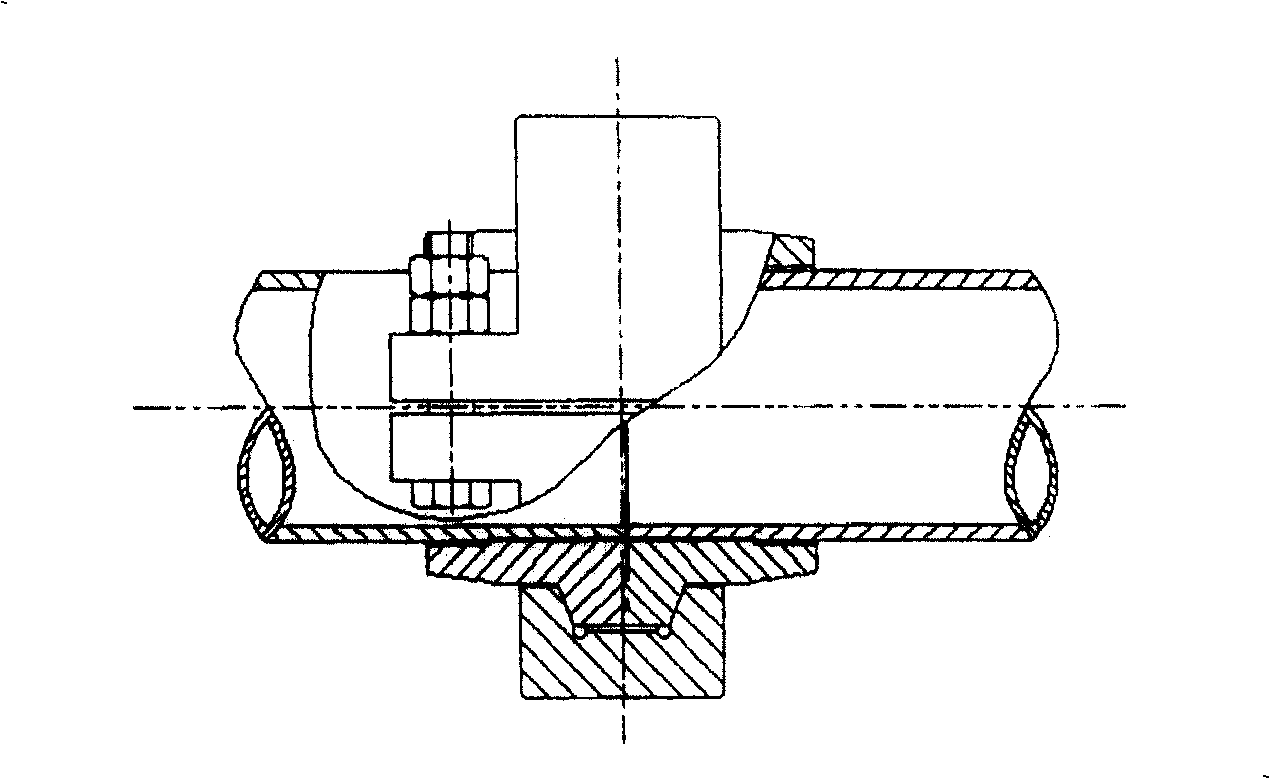 Ball socket joint used in deep sea resource exploiting system mine throwing subsystem