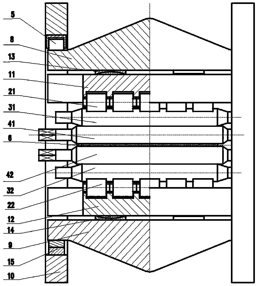 Rolling mill with split type rack