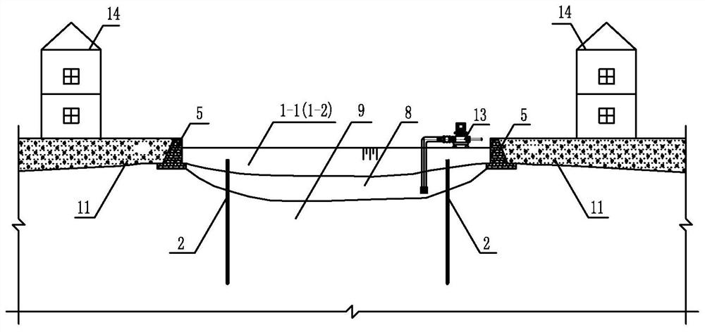 An ecological protection structure and dredging method for river bank slopes under adverse geological conditions