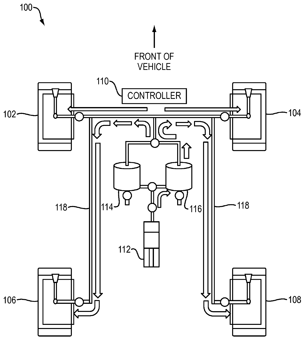 Dynamic tire air pressure system