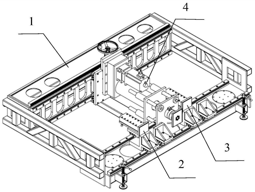 A car-type servo electric cylinder rolling guide rail front and rear fence test bench