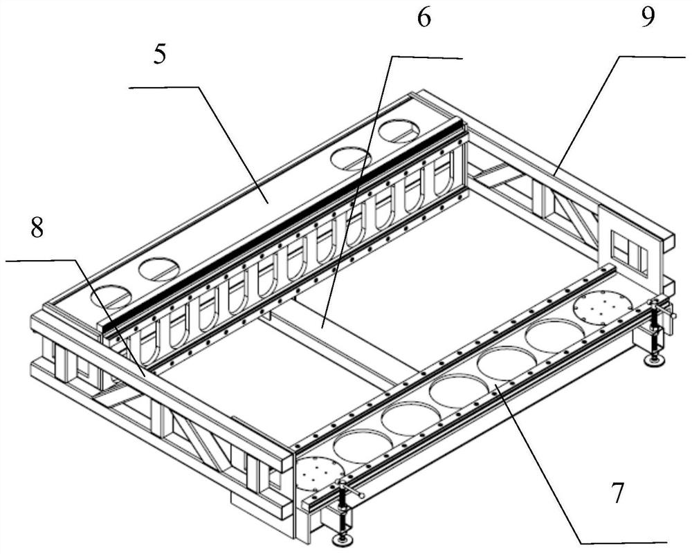 A car-type servo electric cylinder rolling guide rail front and rear fence test bench