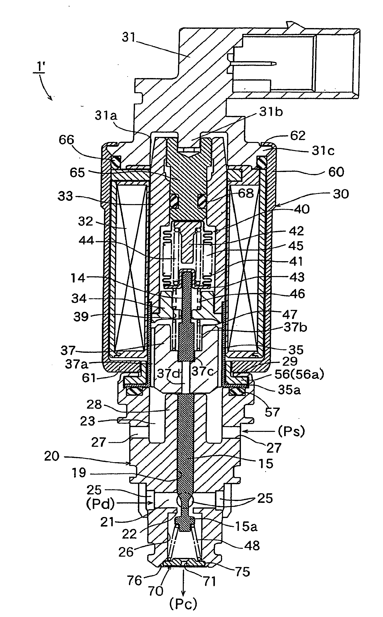 Control valve for a variable capacity compressor