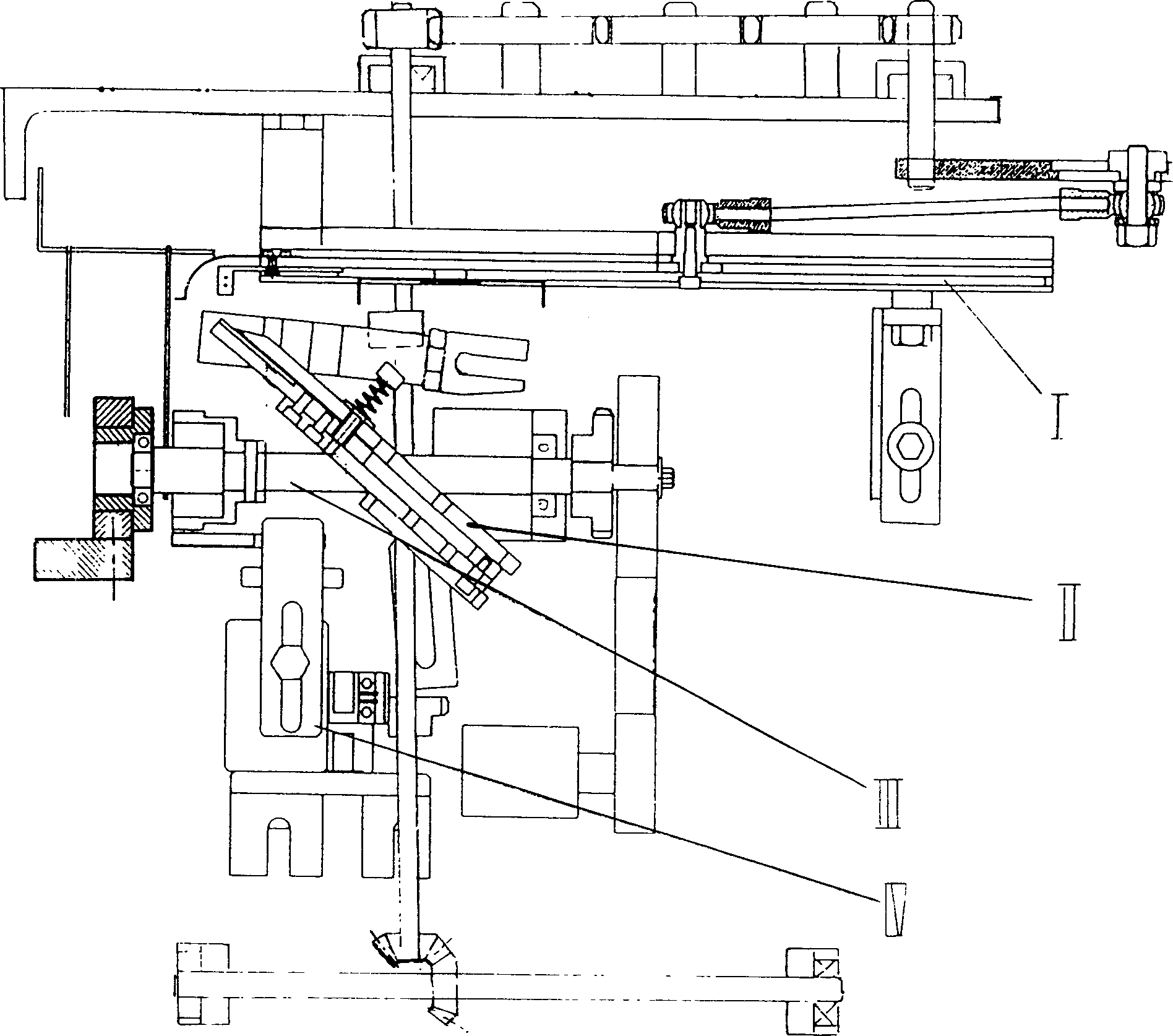 Labelling mechanism assemblage of bag beverage packaying machine